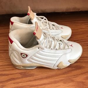 2005 Air Jordan XIV 14 Retro White/Red/Tan